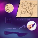 OKTO Malování hmotou podle čísel "Lama" 29x29 cm, OKTO, W051109