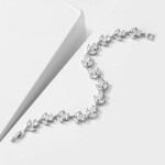 Náramek Swarovski Elements Daniele, Stříbrná 18 cm