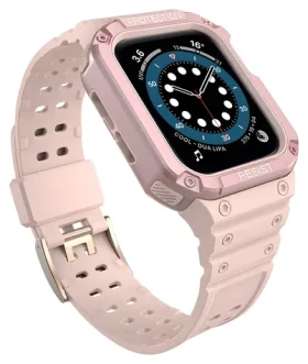 Hurtel Ochranné pouzdro s řemínkem pro Apple Watch 38/40/41 mm růžové / Pouzdro s řemínkem / 38/40/41 mm