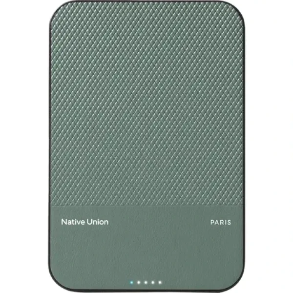 Native Union (Re)Classic Magnetic Power Bank Qi2 5000mAh zelená / Powerbanka / USB-C / Qi2 / MagSafe (PB-5KMS-GRN-Q2)
