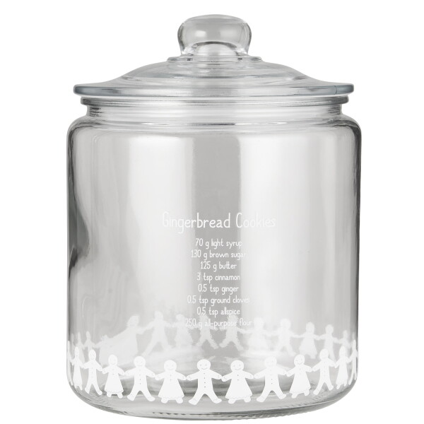 Ib Laursen Skleněná dóza Gingerbread 4 l, čirá barva, sklo