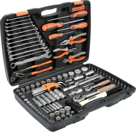STHOR Sada nářadí 1/2", 1/4" / Sada nářadí / 122 ks / CrV ocel / Kufřík (TO-58690)