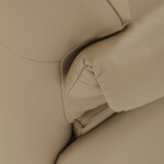 Relaxační křeslo, elektrické zabudované ovládání, krémová, kůže,TV-B3980 CRM3