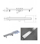 BESCO - Odtokový žlab VIRGO DUO s roštem 2v1 - Rozměr A - 70 ZLOL70VD