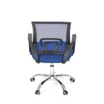 Dětská židle, výškově nastavitelná, modrá síťovina, KA-L103 BLUE