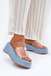 Dámské Pantofle S Průhledným Páskem Na Klínu Jeans Meltiana 40