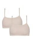 Nevyztužená braletka 2pack QD3806E TRN písková Calvin Klein písková