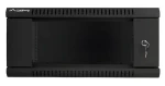 Lanberg WF01-6404-10B černá / Nástěnný rozvaděč / 19" / 4U / 600×450 mm / skleněné dveře / flat pack (WF01-6404-10B)