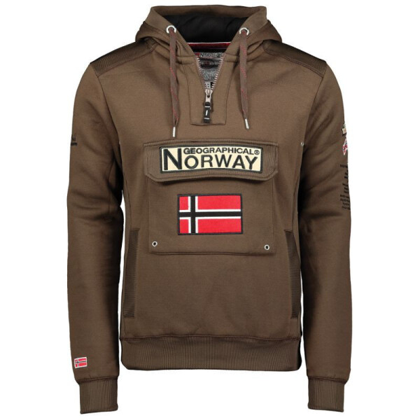 Pánská mikina Gymclass DB 054 M WW2487H/GN hnědá - Geografic Norway XL