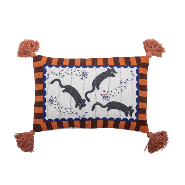 Bloomingville Dekorativní polštář z recyklované bavlny Missy 35 × 60 cm, multi barva, textil