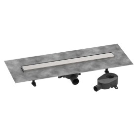 HANSGROHE - RainDrain Go Sprchový žlab 70 cm s oboustranným roštem, pro vložení dlažby, kartáčovaná nerezová ocel 56272800
