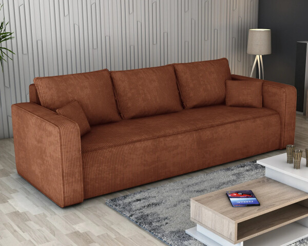 FRONTI Pohovka FIRE - rudá - manšestr - LINCOLN 52 22667