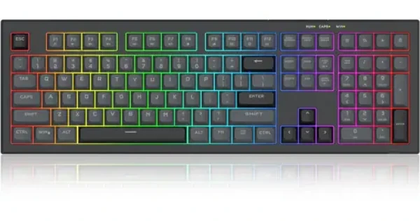 Redragon K518 Crux černá / Herní klávesnice / RGB / USB / US (K518-RGB-GB Crux)