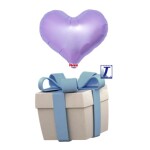 Létající balónek srdce levandulové metalické 35 cm - TAKARA KOSAN Létající balónek srdce levandulové metalické 35 cm - TAKARA KOSAN