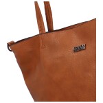 Trendová dámská koženková kabelka přes rameno Ramira, hnědá