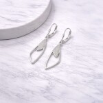 Stříbrné visací náušnice se zirkony Julie - stříbro 925/1000, Stříbrná