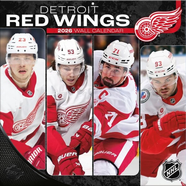 JF Turner Kalendář Detroit Red Wings NHL 2026 Wall Calendar