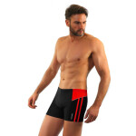 Plavecké boxerky 384 černo-červené - Sesto Senso XL