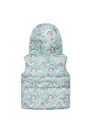 Vesta dívčí nylonová Puffa podšitá microfleecem, Minoti, 12GILET 18, modrá - 80/86 | 12-18m