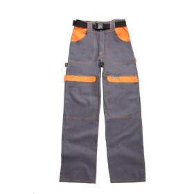 Montérkové kalhoty COOLTREND H9101 dámské pasové šedo-oranžové 58 šedo-oranžové