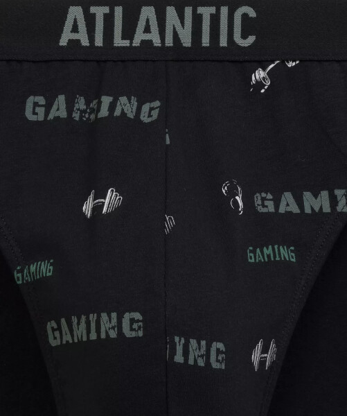 Kalhotky Atlantic 3MP-206/25 A'3 S-2XL černá-černá-khaki XL