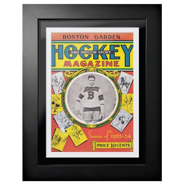 Mustang Obraz v rámu Boston Bruins NHL Program Cover Hockey Magazine Boston Garden 1933