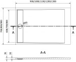 MEXEN - Amon obdélníková sprchová vanička SMC 130 x 70 cm, bílá 4F107013