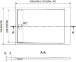 MEXEN - Amon obdélníková sprchová vanička SMC 120 x 90 cm, černá 4F709012