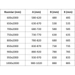 MEXEN - Exo sprchové dveře křídlové 85, transparent, černá 817-085-000-70-00