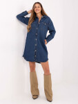 Dámské Jeans šaty D80026BI30469M314 Tmavě modrá - FPrice jeans-modrá XL