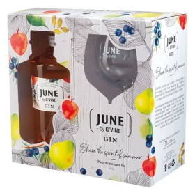 Gvine June Gin Peach 37,5% 0,7 l (dárkové balení 1 sklenička) (3700209653010)