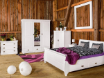 Massivo.cz Komoda Toskania 3.3 – borovice masiv, bílá | 140×88×43 cm