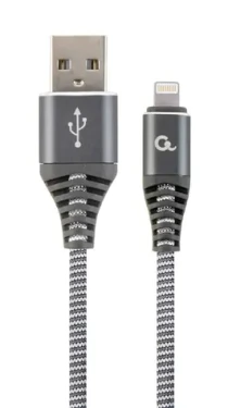 Gembird CC-USB2B-AMLM-2M-WB2 Lightning, šedý, bílý