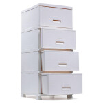 Plastová komoda MEGAPLAST NATURA bílá