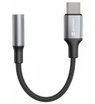 SWISSTEN TEXTILE Audio adaptér USB-C (M) - 3.5mm Jack 0.15m černá (73502311)