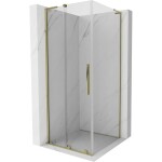 MEXEN/S - Velar L sprchový kout, posuvné dveře 120 x 120, transparent, zlato 871-120-120-03-50