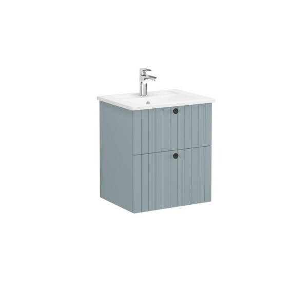 Koupelnová skříňka s umyvadlem VitrA Root 60x67x46 cm zelená mat ROOTG60GINTS ROOTG60GINTS