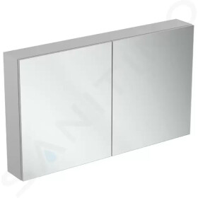 IDEAL STANDARD - Mirror&Light Zrcadlová skříňka s LED osvětlením a zásuvkou, 1200x700 mm, hliník T3499AL
