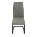 Židle jídelní, zelená látka, černý kov