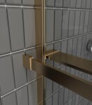 Erga Paris, polička/držák na ručníky pro sprchovou zástěnu (max. 140cm), zlatá matná, ERG-V02-PARIS-SHELF-GB