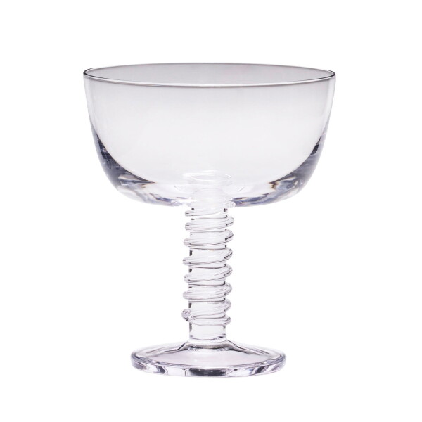 Hübsch Sklenička na šampaňské / pohár Clink Clear 300 ml, čirá barva, sklo