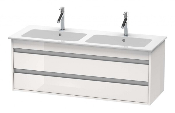 DURAVIT - Ketho Umyvadlová skříňka 48x127x48 cm, 2 zásuvky, lesklá bílá KT643202222