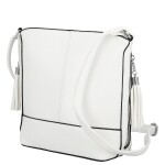 Trendy dámská koženková crossbody kabelka Lída, bílá