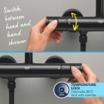 GROHE - Vitalio Comfort Sprchový set s termostatem, 25x25 cm, 2 proudy, matná černá 266962431