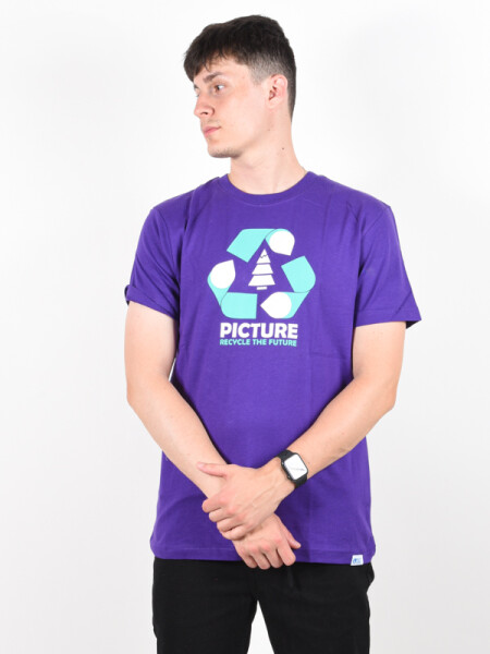 Picture Recycled PURPLE pánské tričko s krátkým rukávem - L