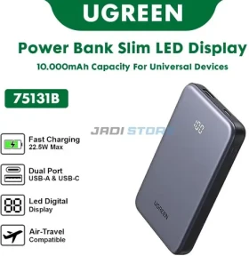 Ugreen PB507 šedá / Powerbanka / 10000 mAh / USB-C / PD 20W (75131B)