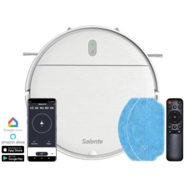 Salente R2, robotický vysavač, stírání vodou, nabíjecí stanice, bílý EDF_547263