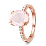 Emporial prsten 14k zlato Vermeil GU-DR10789R-ROSEGOLD-ROSEQUARTZ-TOPAZ Velikost: 7 (EU: 54-56)