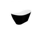 HOPA - Volně stojící vana VIYA černá/bílá - Rozměr vany - 160 × 70 cm VANAND16BW