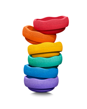 Balanční kameny Stapelstein Rainbow Classic, 6 ks